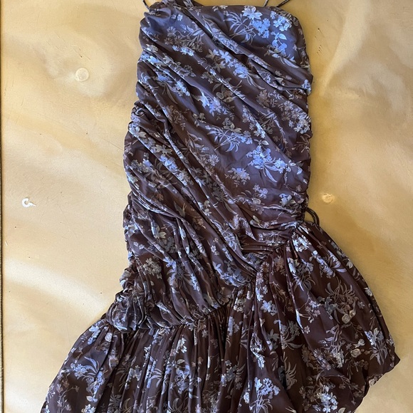 Free People Floral Ruched Dress - Picture 2 of 3